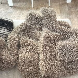 Zara Basic Tan Fleece Jacket